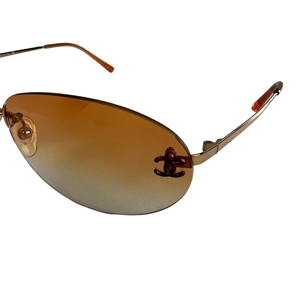 Chanel CC Logo Rimless Sunglasses - Picture 6 of 13